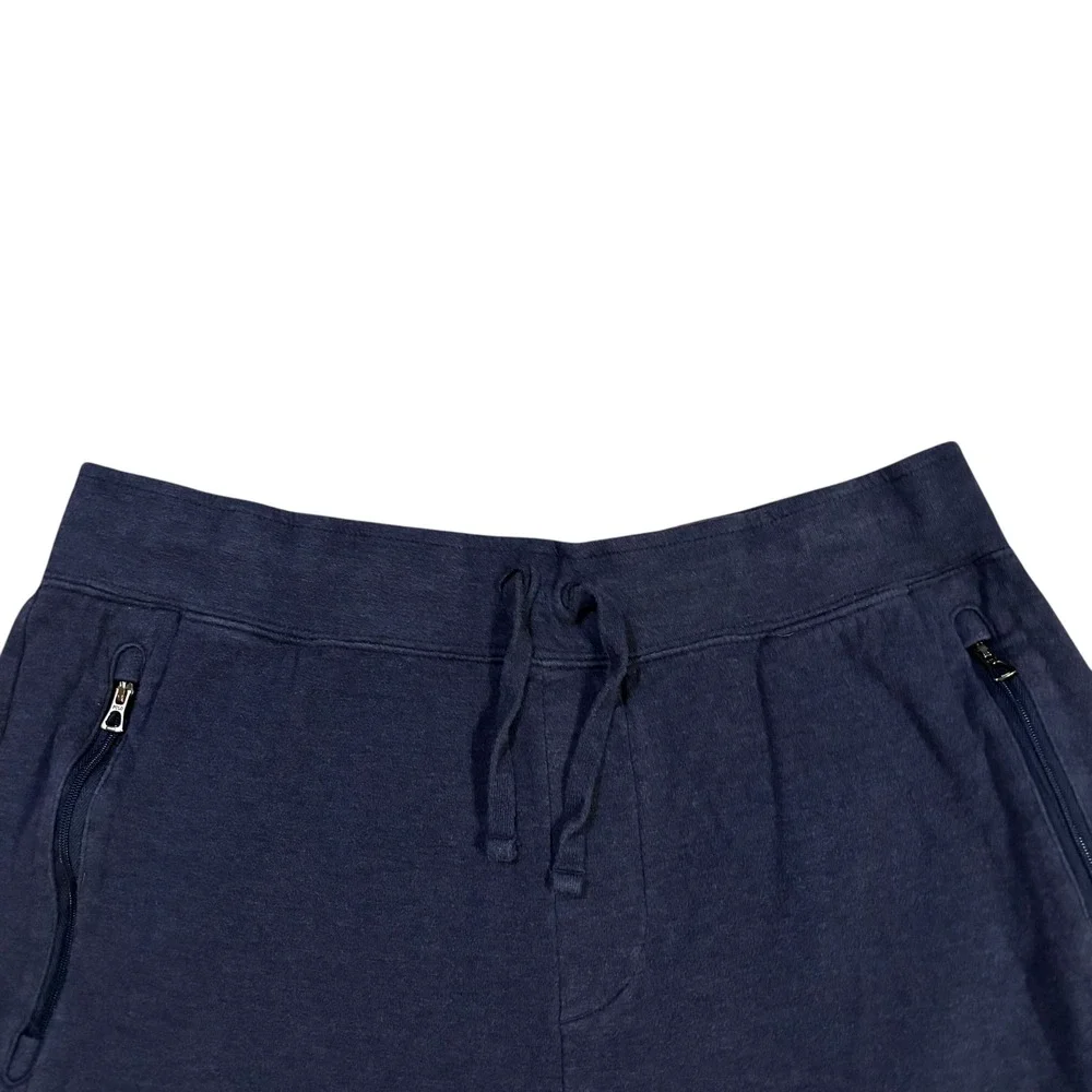 Polo Ralph‎ Lauren Mens Blue Sweat Shorts with Zipper Pockets